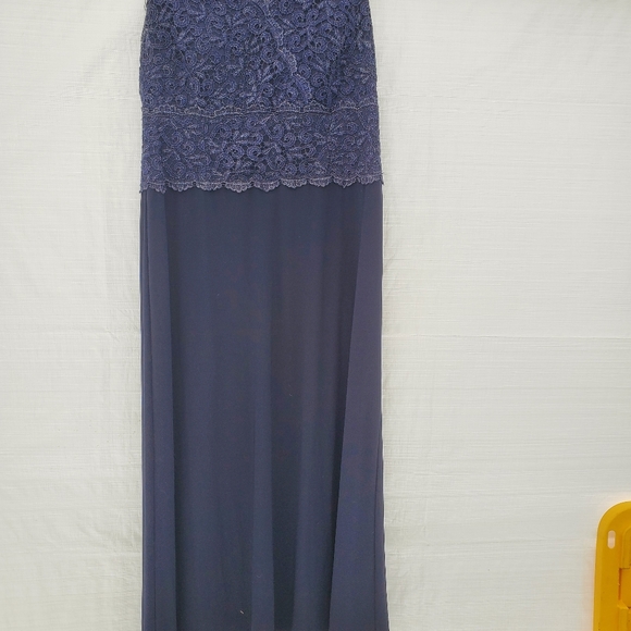 Alex Evenings Navy Sleeveless Gown Sz14P - Picture 12 of 16